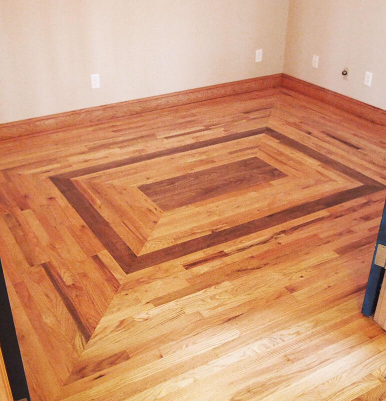 Creative wood floor pattern