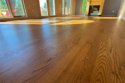 Stained Oak Hardwood Floor Refinishing Fargo