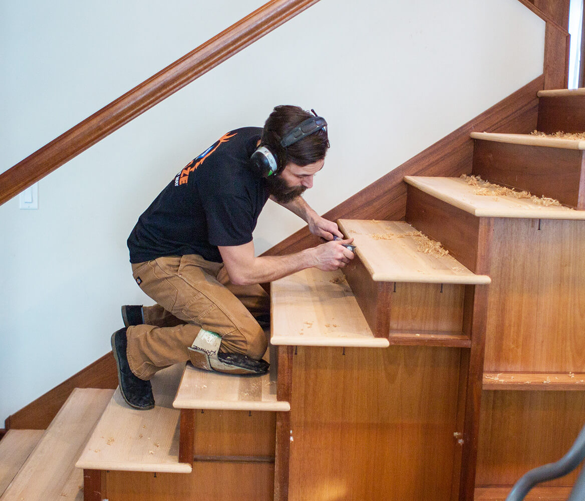 Restoring a set of stairs in Fargo