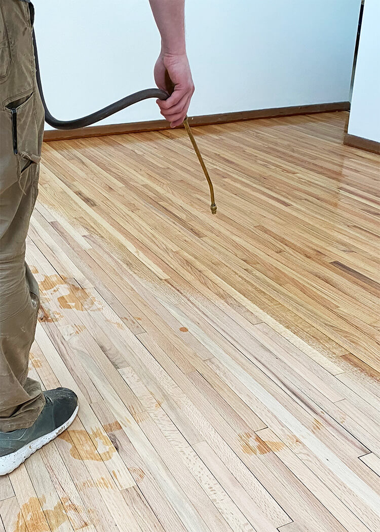 Step 4-Waterpopping the floor