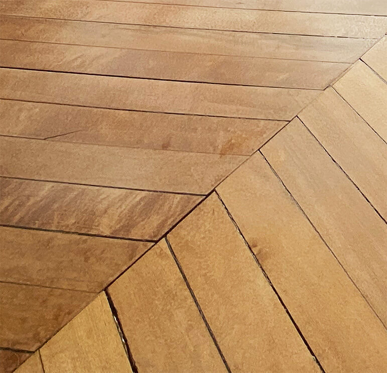 Wood floor gaps